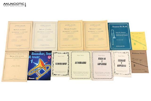 M&eacute;todos y partituras para tromb&oacute;n de varas