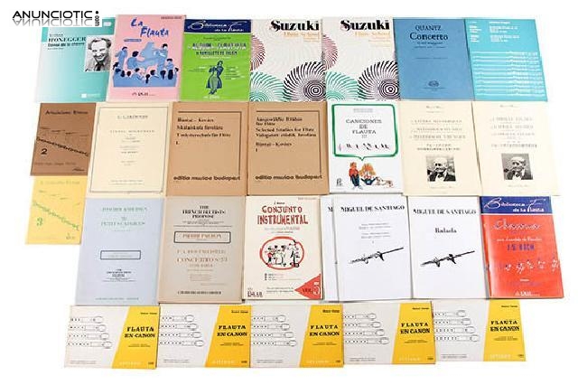 Pack con 18 obras y m&eacute;todos para flauta