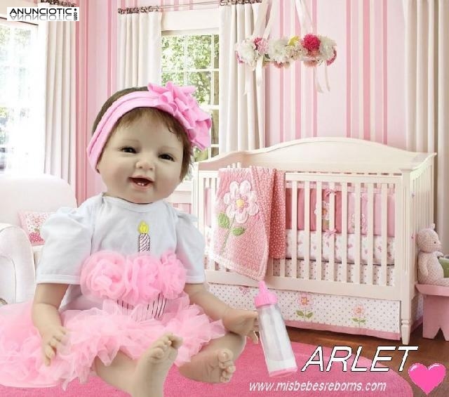 Mu&ntilde;eca reborn vinilo siliconado: arlet