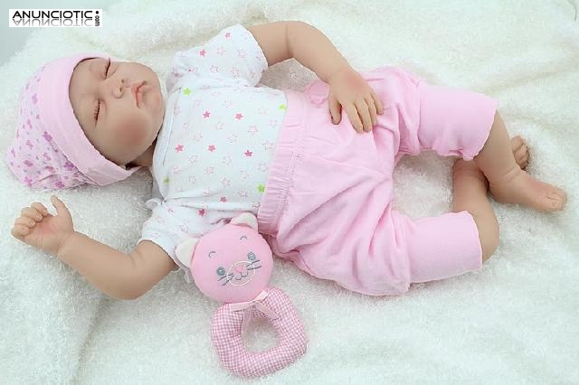 Mu&ntilde;eco reborn 55 cm vinilo siliconado martina