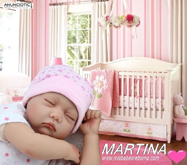 Mu&ntilde;eco reborn 55 cm vinilo siliconado martina