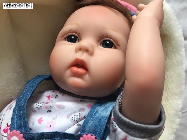 Mu&ntilde;eca reborn 55 cm y vinilo siliconado: adele