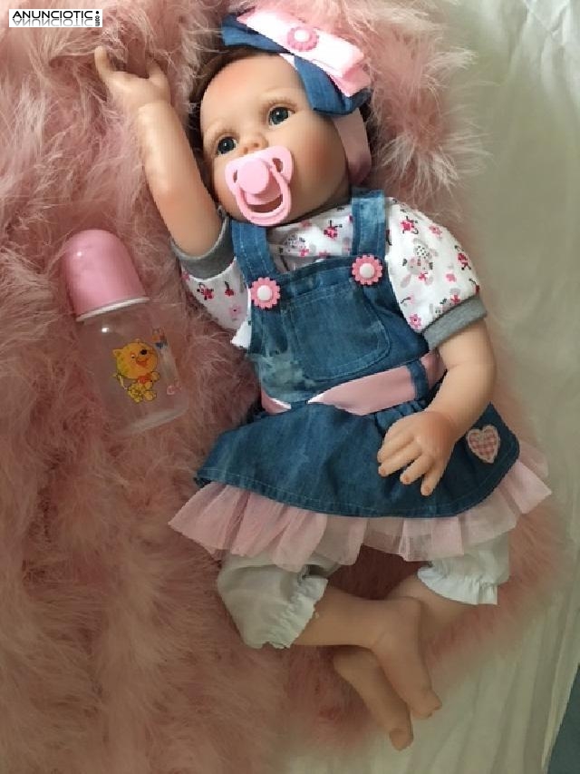 Mu&ntilde;eca reborn 55 cm y vinilo siliconado: adele