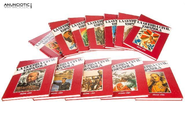Colecci&oacute;n libros Guerra Civil Espa&ntilde;ola 12 Tomos