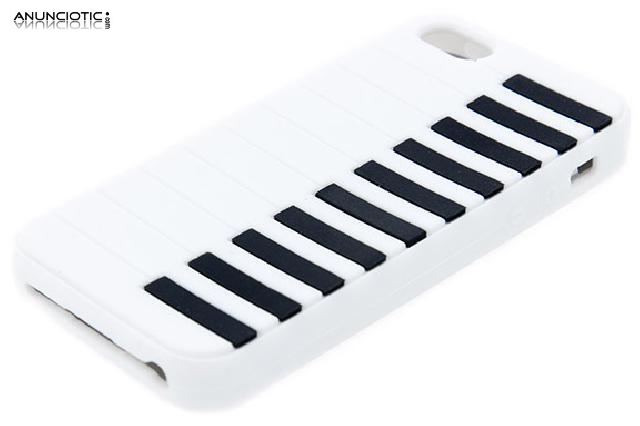 Funda de piano, blanca para iphone 5