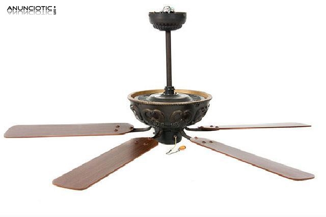 Ventilador aspas madera, a&ntilde;os 70.