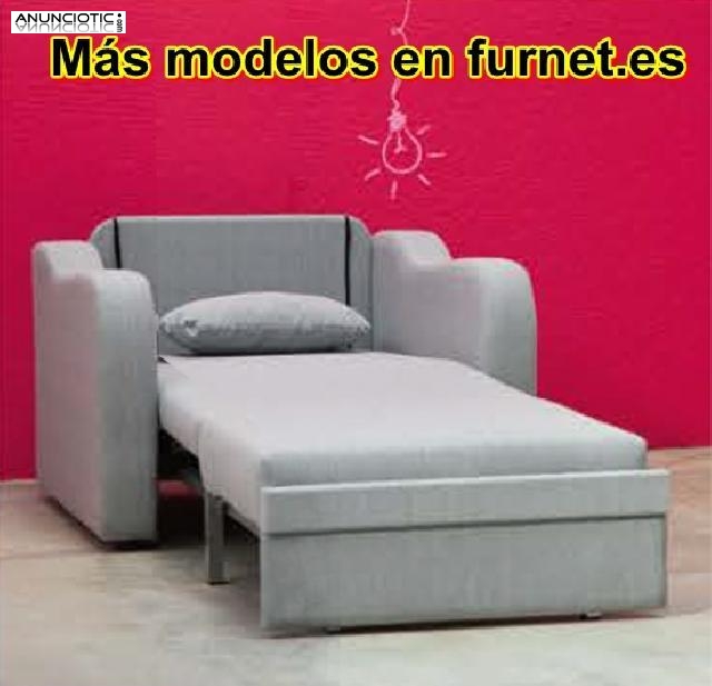 Sill&oacute;n convertible gris