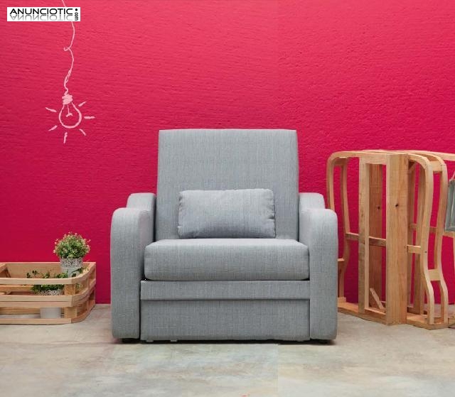 Sill&oacute;n convertible gris