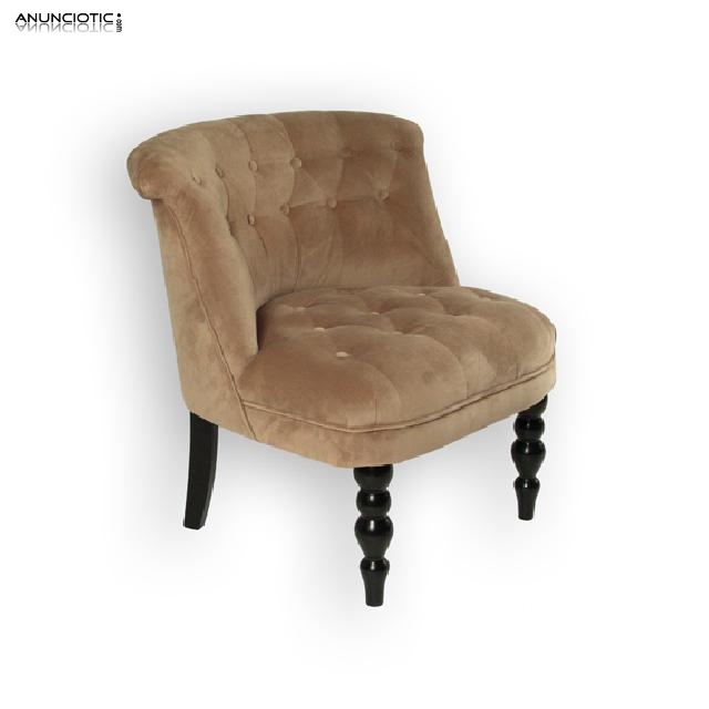 Sill&oacute;n vintage modelo guadalupe ocre y marr&oacute;n