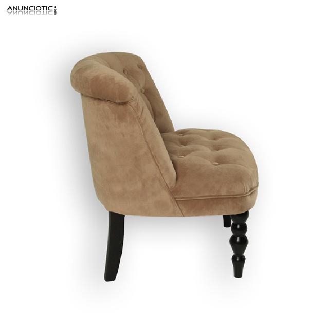 Sill&oacute;n vintage modelo guadalupe ocre y marr&oacute;n