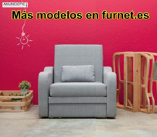 Sill&oacute;n de una plaza con cama