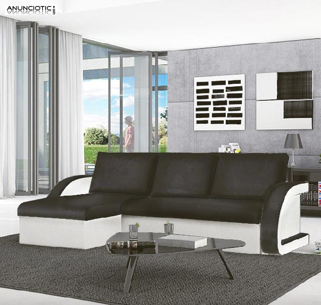 Sof&aacute; cama modelo kyra con chaise longue universal