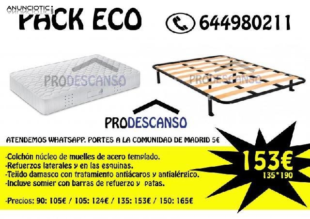 F&aacute;ntastico conjunto de colch&oacute;n y somier