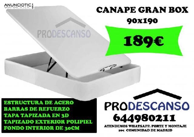 Canap&eacute; gran box gran capacidad