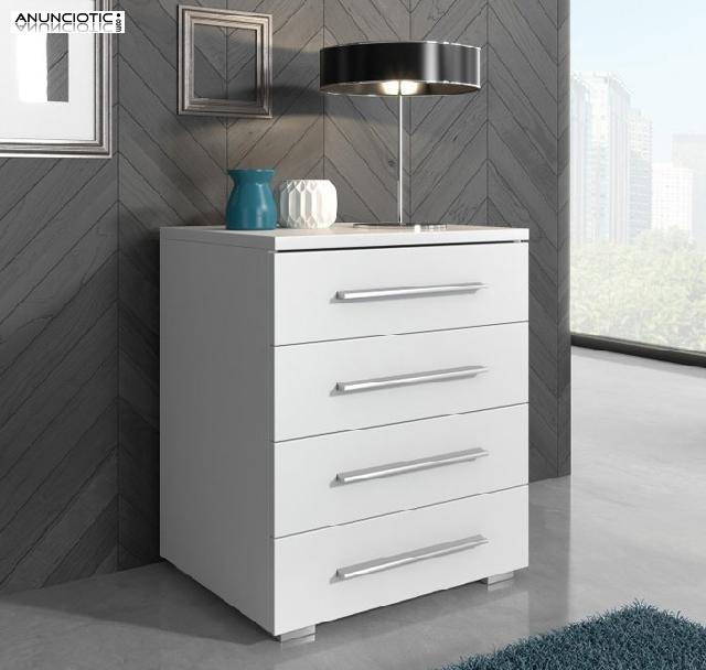 C&oacute;moda liam en color blanco y en negro