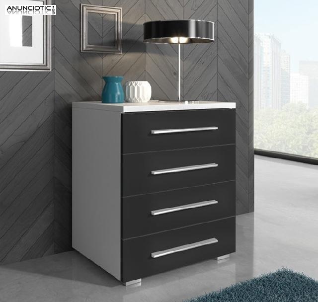 C&oacute;moda liam en color blanco y en negro