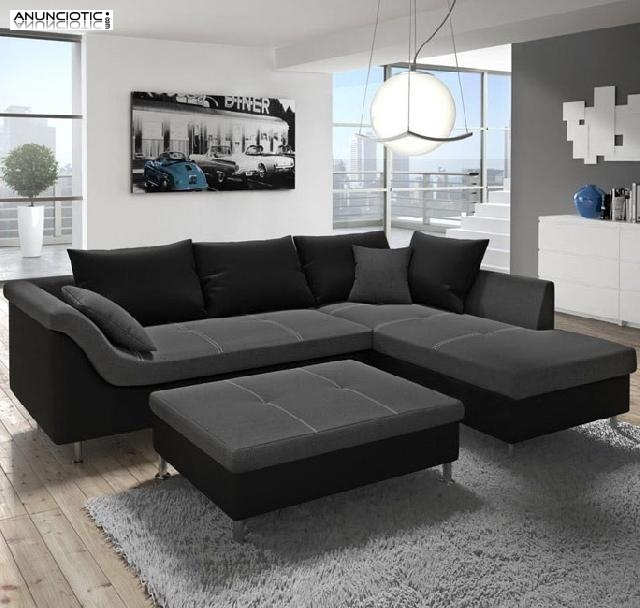 Sof&aacute; negro/gris muy comodo