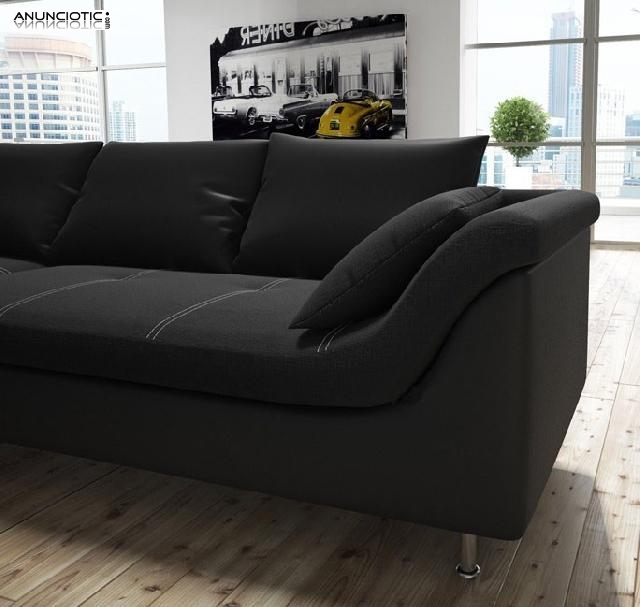 Sof&aacute; modelo judit negro/negro