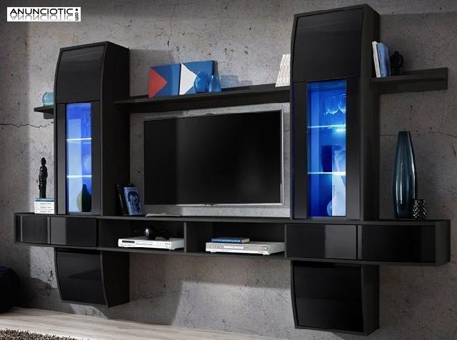 Mueble de sal&oacute;n modelo Nilson negro