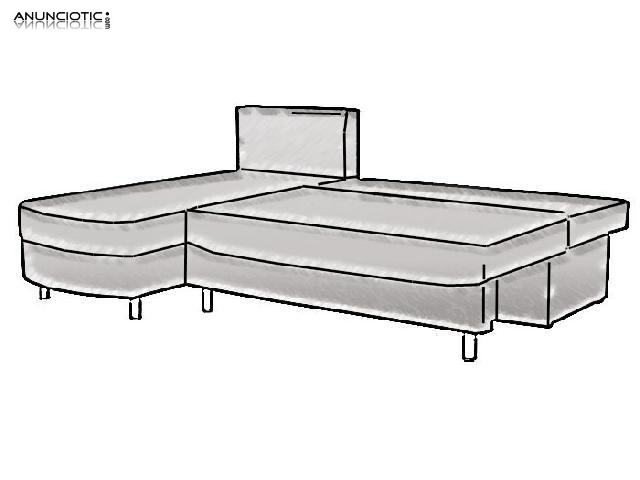 Sof&aacute; cama modelo alys gris oscuro