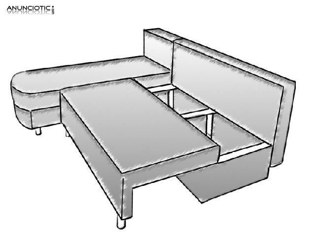 Sof&aacute; cama modelo alys gris oscuro
