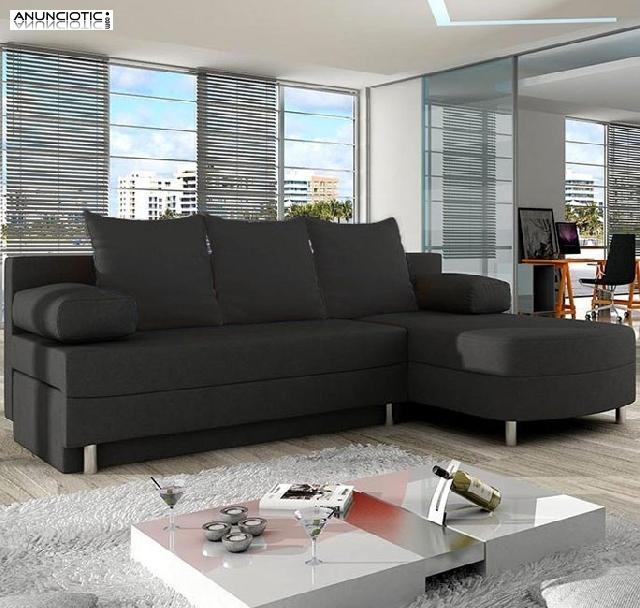 Sof&aacute; cama modelo alys gris oscuro 
