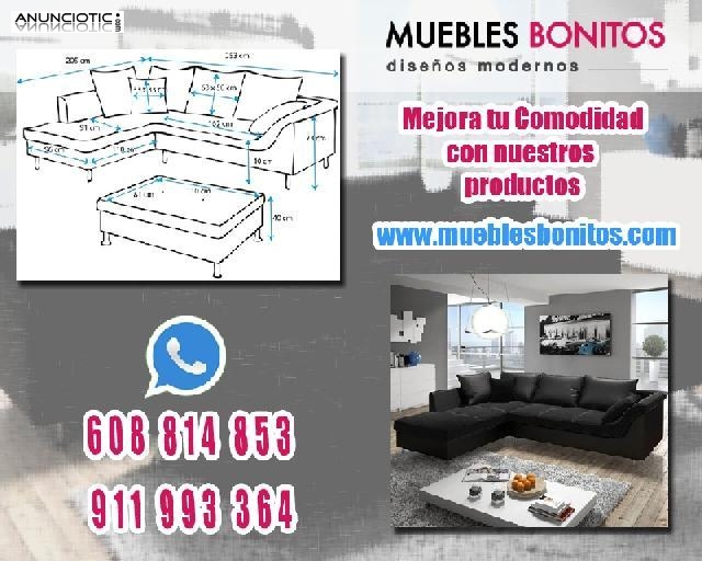 Sof&aacute; Color negro Ref 3065