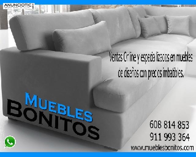 Sof&aacute; chaise en color negro