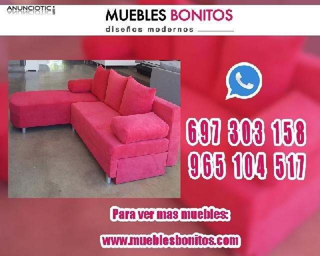 Sof&aacute; cama color Rojo con Chaise