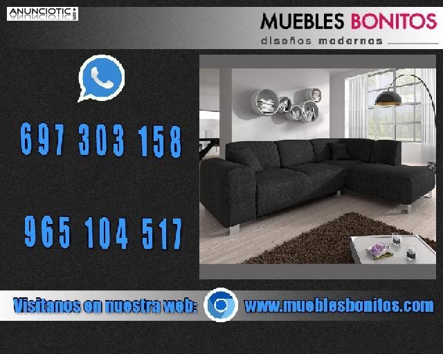 Sof&aacute; Galia color negro ref 3064