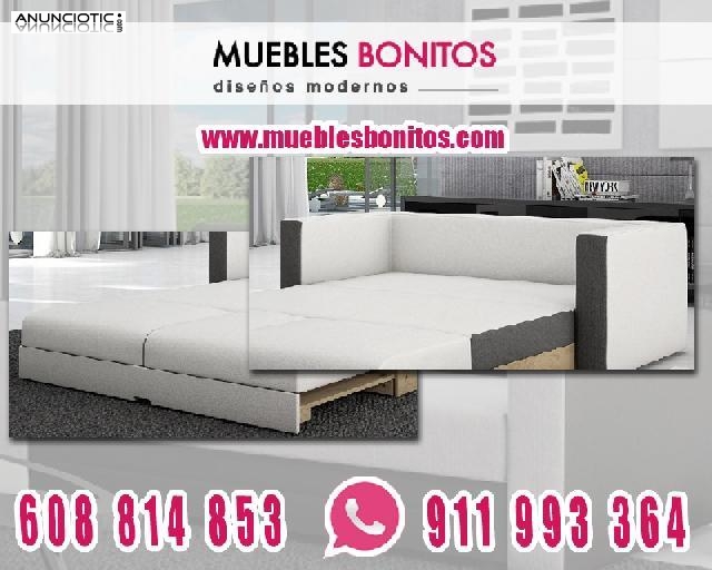 Sof&aacute; Cama color negro y blanco