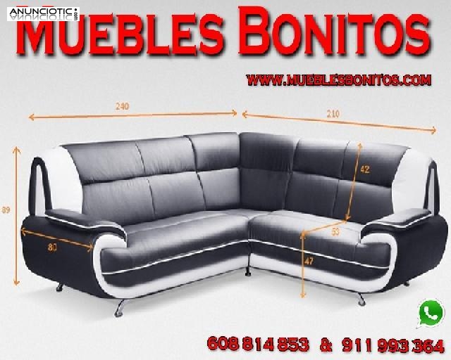 Sof&aacute; Blanco con Negro Ref 3276