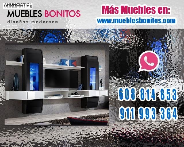 Mueble de sal&oacute;n Nilson blanco y negro