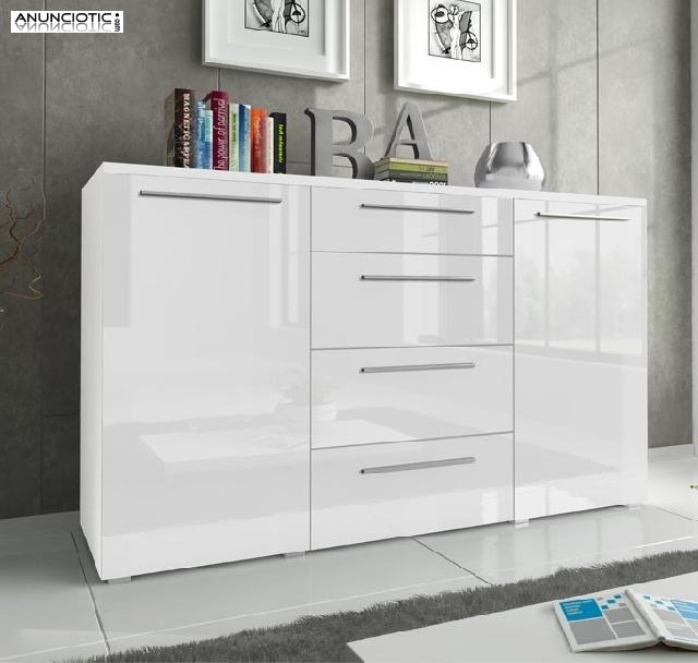 Aparador de dise&ntilde;o Valeria blanco