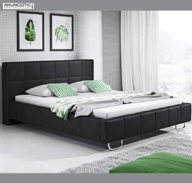 Cama de matrimonio sof&iacute;a en color blanco
