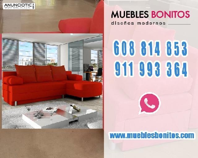 Sof&aacute; cama color Rojo con Chaise