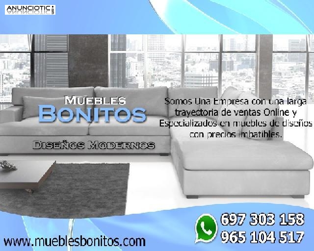 Sof&aacute; chaise en color negro