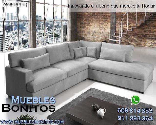 Sof&aacute; chaise en color negro