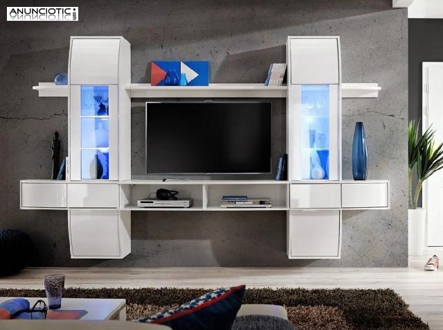 Mueble de sal&oacute;n modelo Nilson blanco