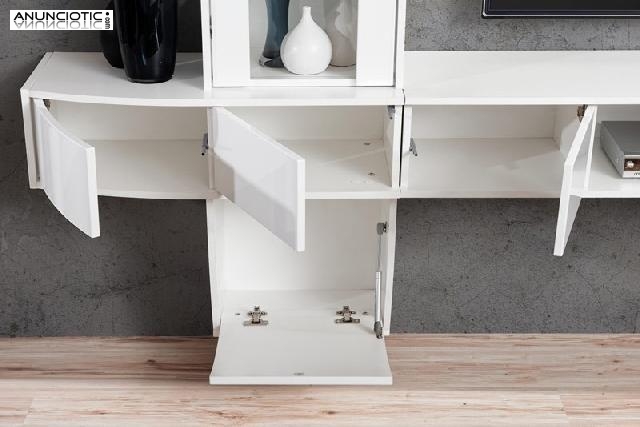 Mueble de sal&oacute;n modelo Nilson blanco