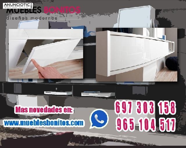 Mueble de sal&oacute;n en blanco ref 3180