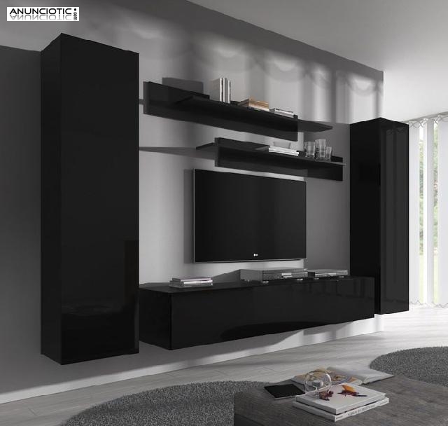 Conjunto muebles Nora negro modelo B1