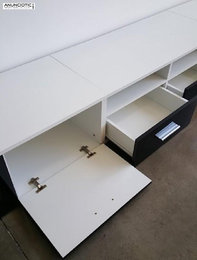 Mueble de sal&oacute;n Arlesa blanco y negro