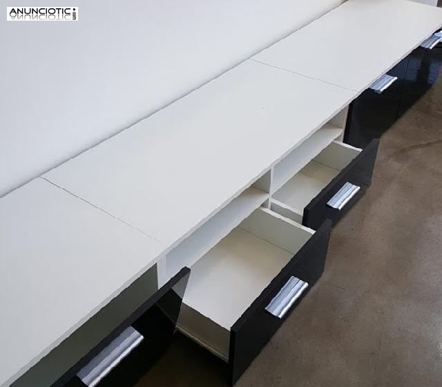 Mueble de sal&oacute;n Arlesa blanco y negro