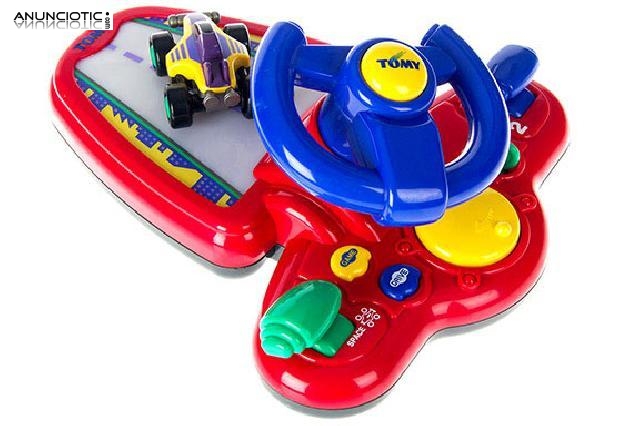 Volante con coche y cohete electr&oacute;nico