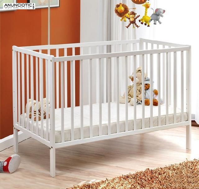 Cuna gaby blanca de l&iacute;nea recta