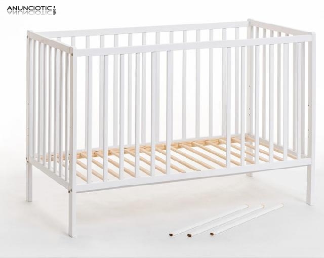 Cuna gaby blanca de l&iacute;nea recta