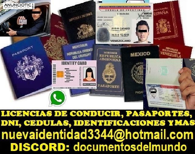 LICENCIA DE CONDUCIR, IDENTIDADES, PASAPORTES Y MAS