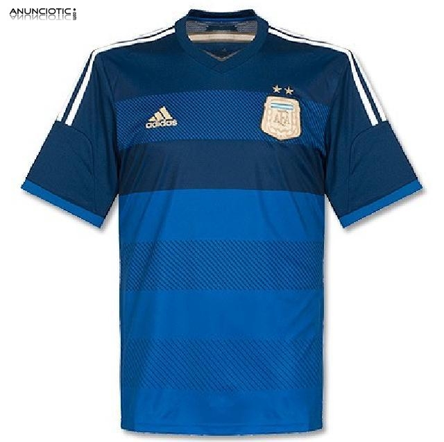 camisetas de la futbol Argentina segunda equipaci&oacute;n 2014