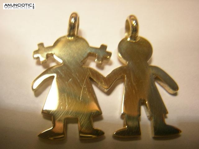 COLGANTE NI&Ntilde;OS/NI&Ntilde;AS EN ORO &oacute; PLATA